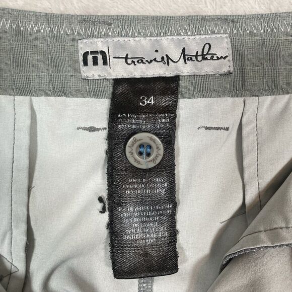 Travis Mathew Mens Golf Shorts Size 34 Gray Lightweight Stretch 11" Inseam - Picture 4 of 5